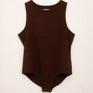 Time and Tru Brown Sleeveless Bodysuit Stretch Tank Size XXXL 22
